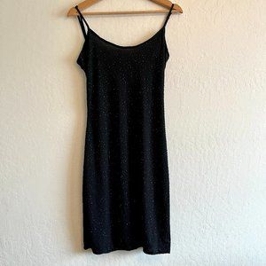 Vintage Betsey Johnson little black dress with sparkly gems